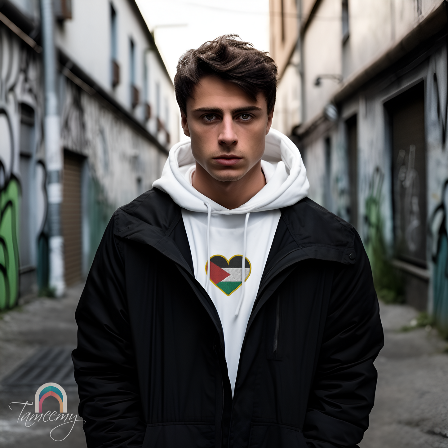 Love Palestine | Premium Embroidered Hoodie