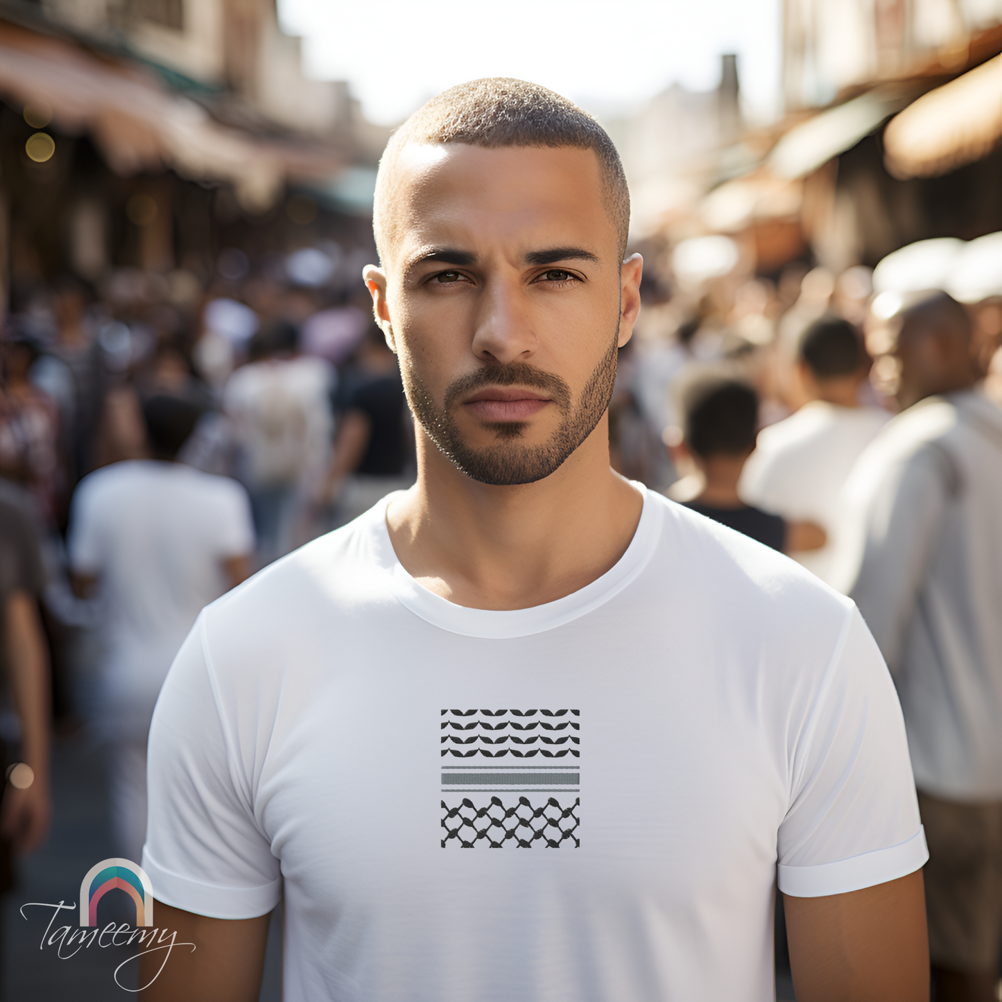 Kufiyah Black | Embroidered T-Shirt