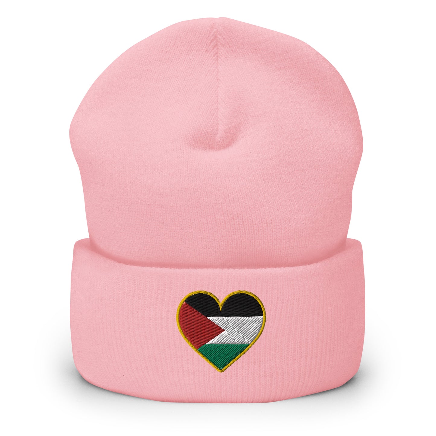 Love Palestine | Cuffed Beanie with Embroidered Emblem