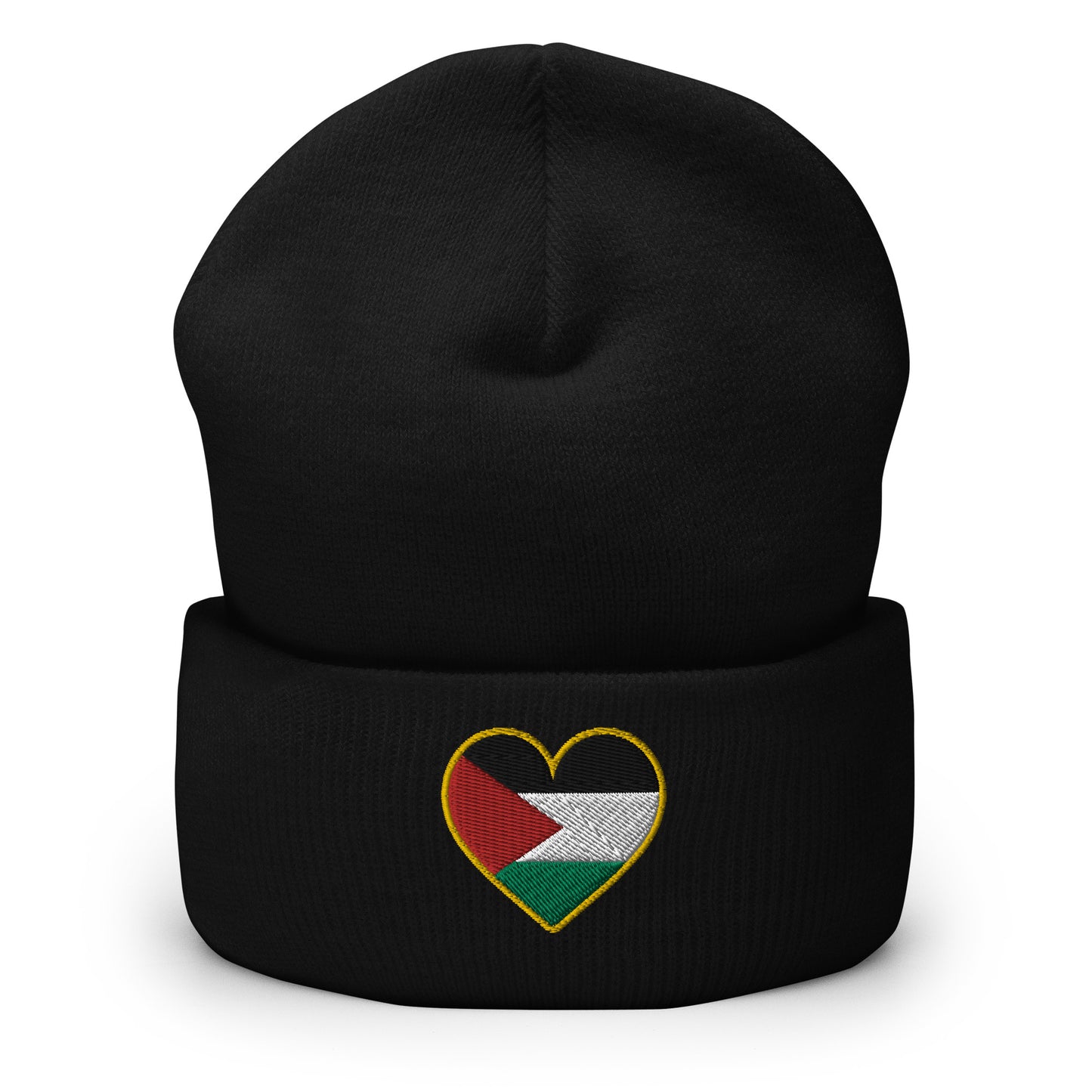 Love Palestine | Cuffed Beanie with Embroidered Emblem
