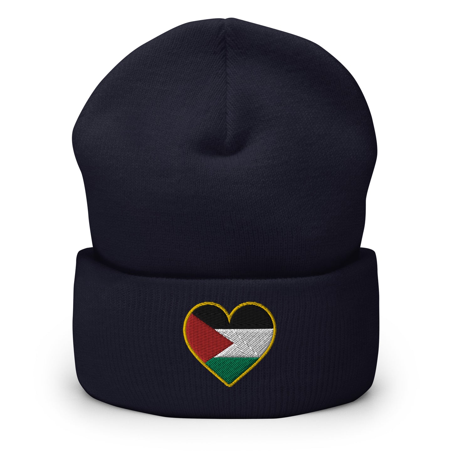 Love Palestine | Cuffed Beanie with Embroidered Emblem