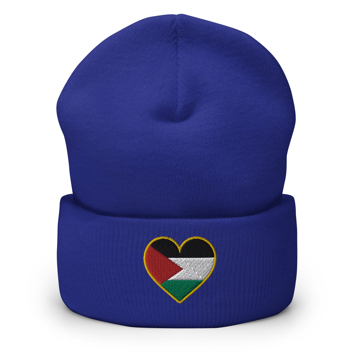 Love Palestine | Cuffed Beanie with Embroidered Emblem