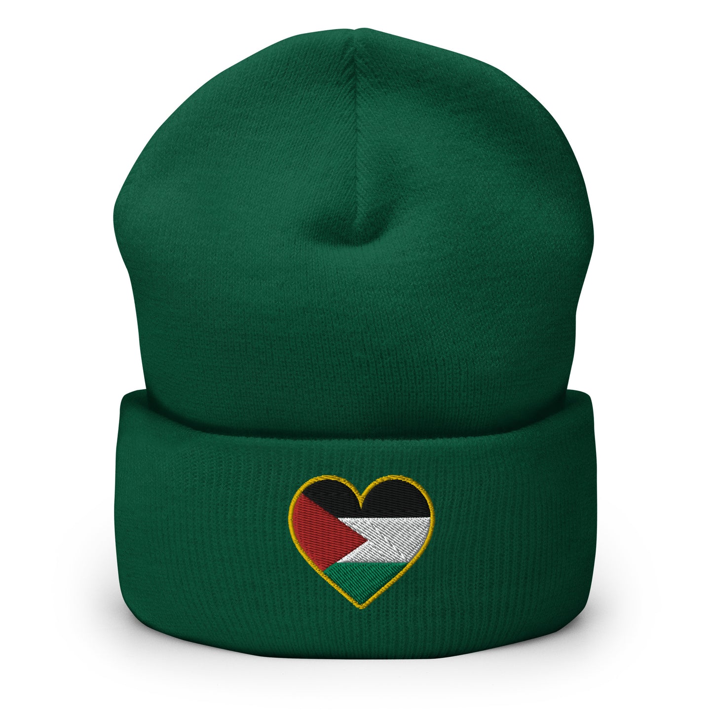 Love Palestine | Cuffed Beanie with Embroidered Emblem