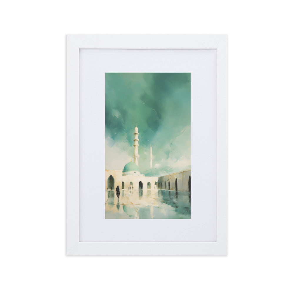 Dusk Masjid Nabawi | Matte Framed Print