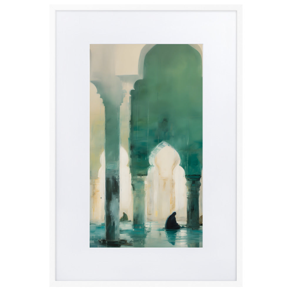 Teal Contemplation 1 | Matte Paper Framed Print