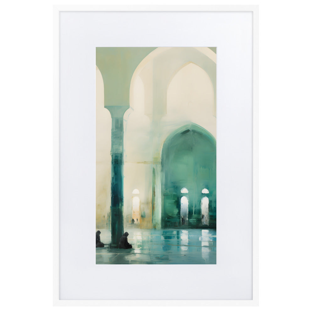 Teal Contemplation 3 | Matte Paper Framed Print