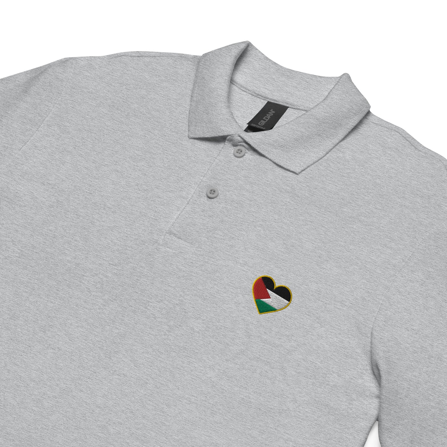 Love Palestine | Embroidered Polo Shirt