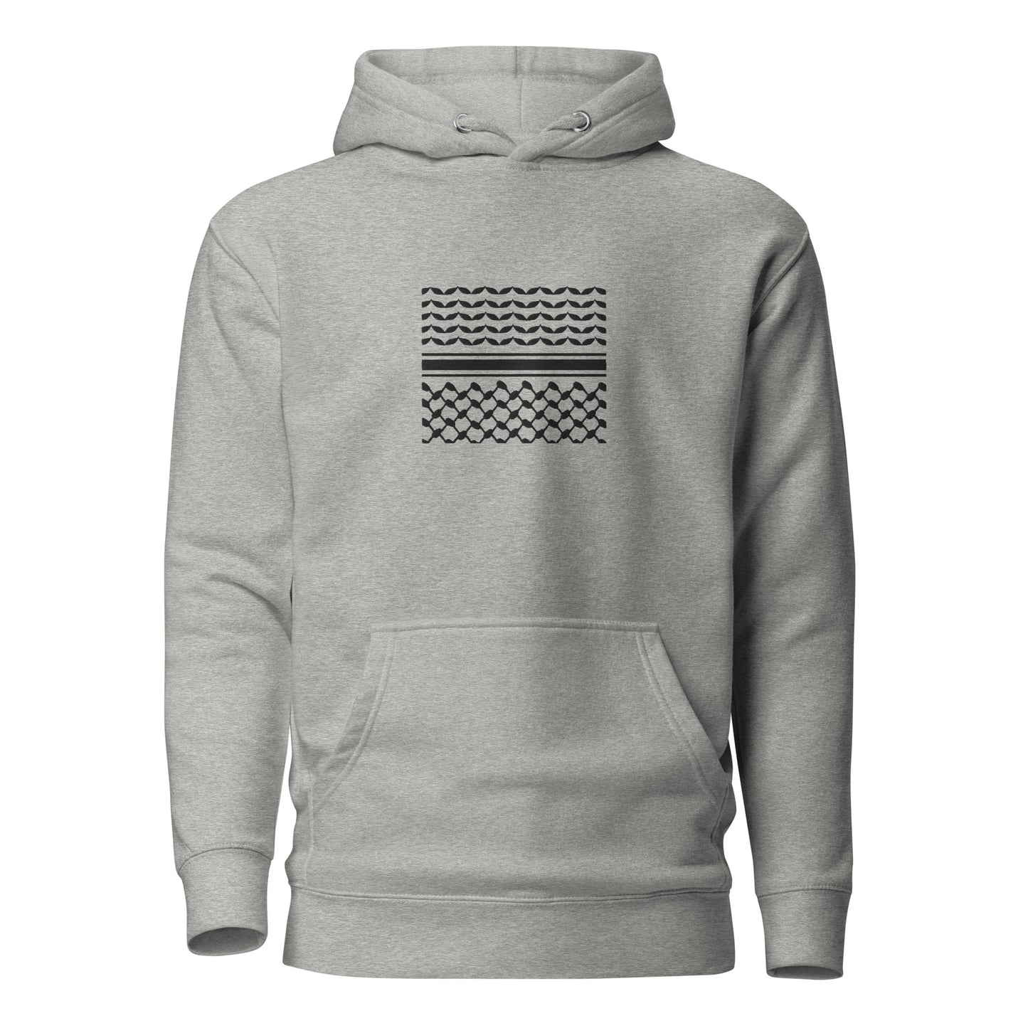 Kufiyah Black | Premium Embroidered Hoodie