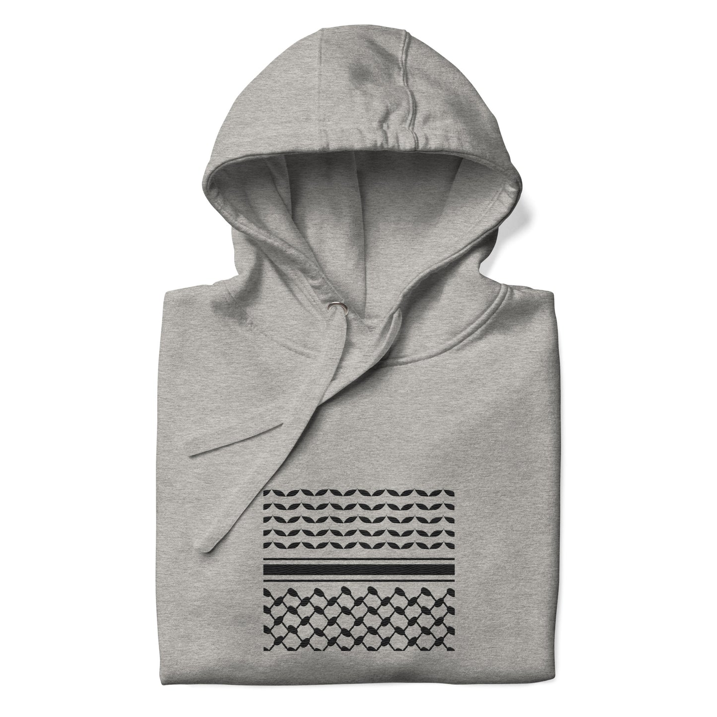 Kufiyah Black | Premium Embroidered Hoodie