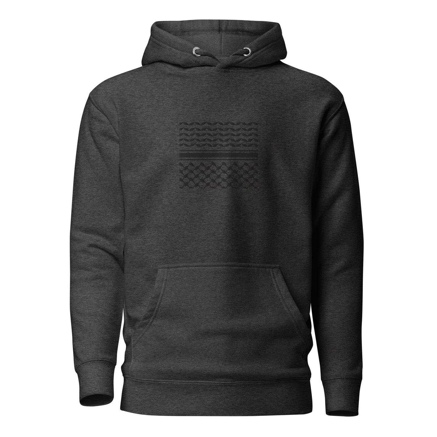 Kufiyah Black | Premium Embroidered Hoodie