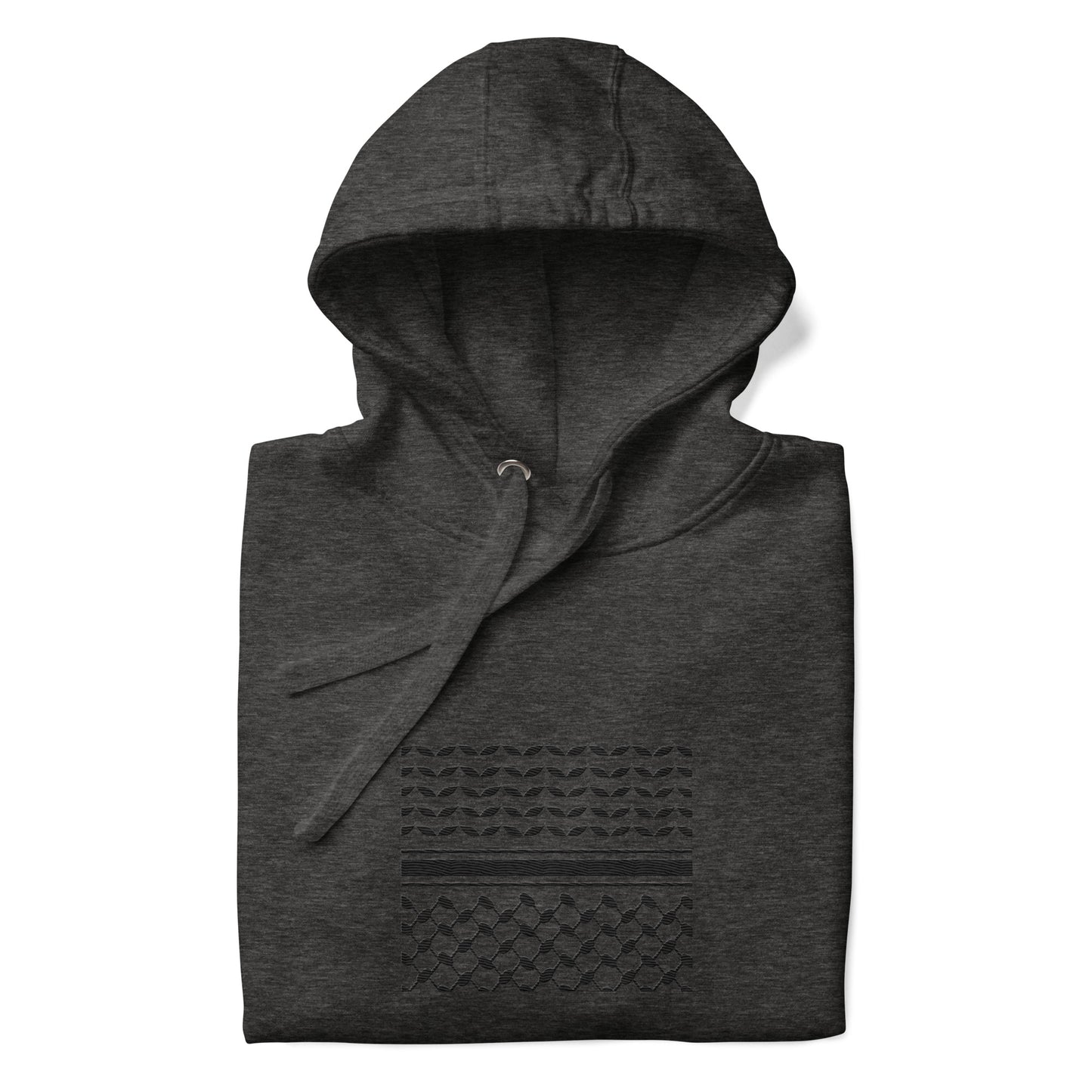 Kufiyah Black | Premium Embroidered Hoodie