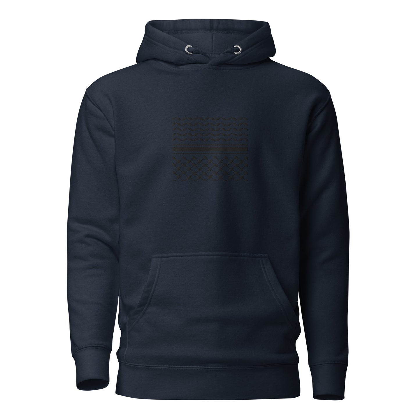 Kufiyah Black | Premium Embroidered Hoodie