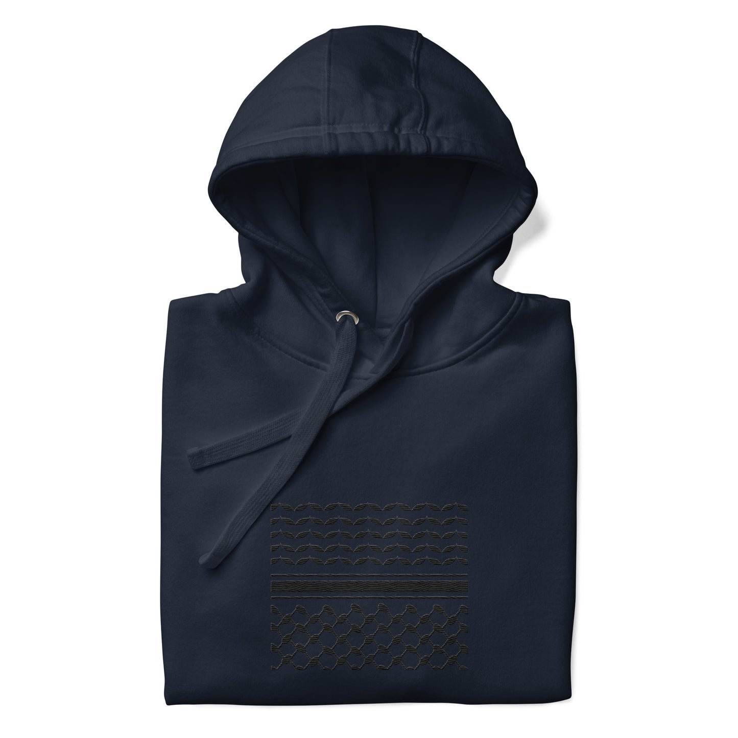 Kufiyah Black | Premium Embroidered Hoodie