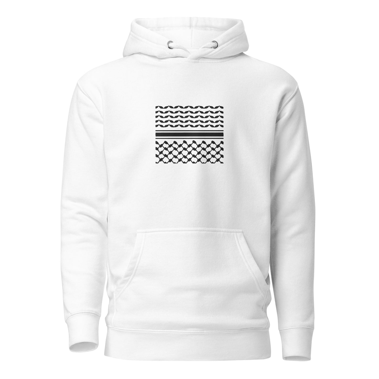 Kufiyah Black | Premium Embroidered Hoodie