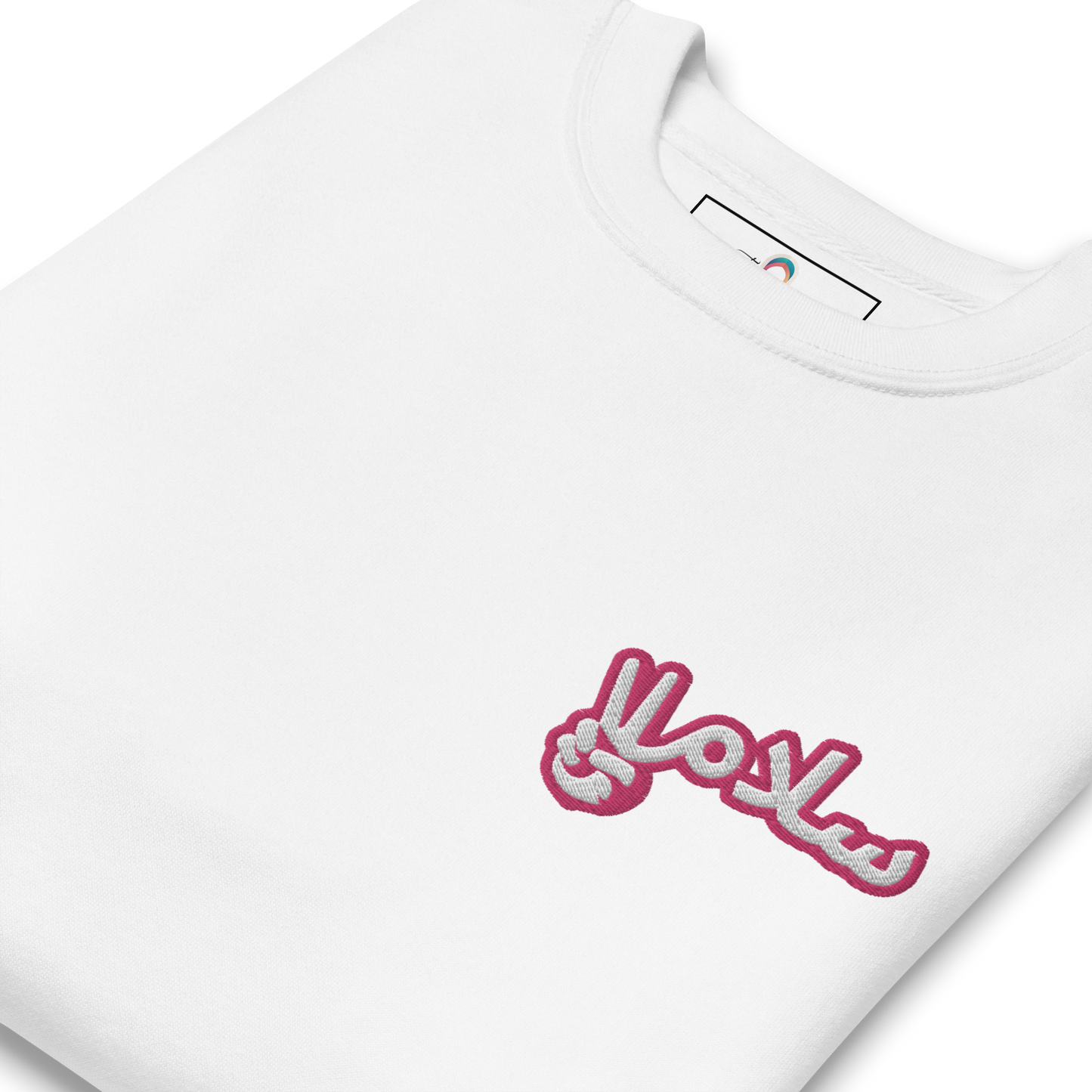 Salaam! | Premium Sweatshirt with Embroidered Emblem Pink