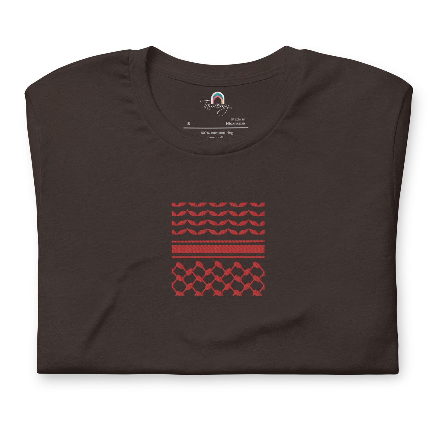 Kufiyah Red | Embroidered T-Shirt