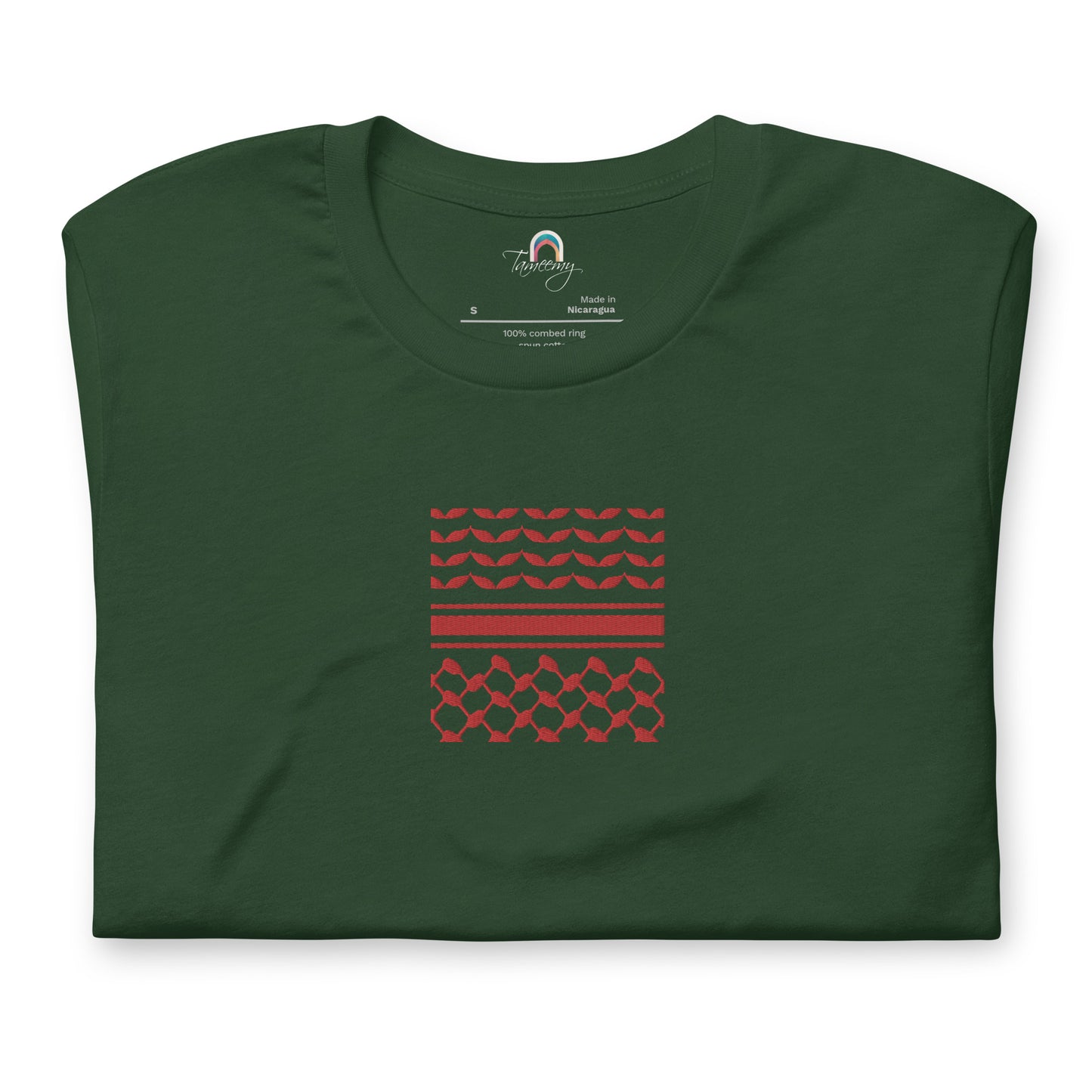 Kufiyah Red | Embroidered T-Shirt