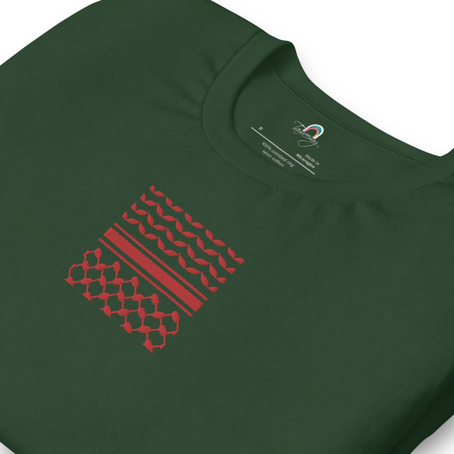 Kufiyah Red | Embroidered T-Shirt