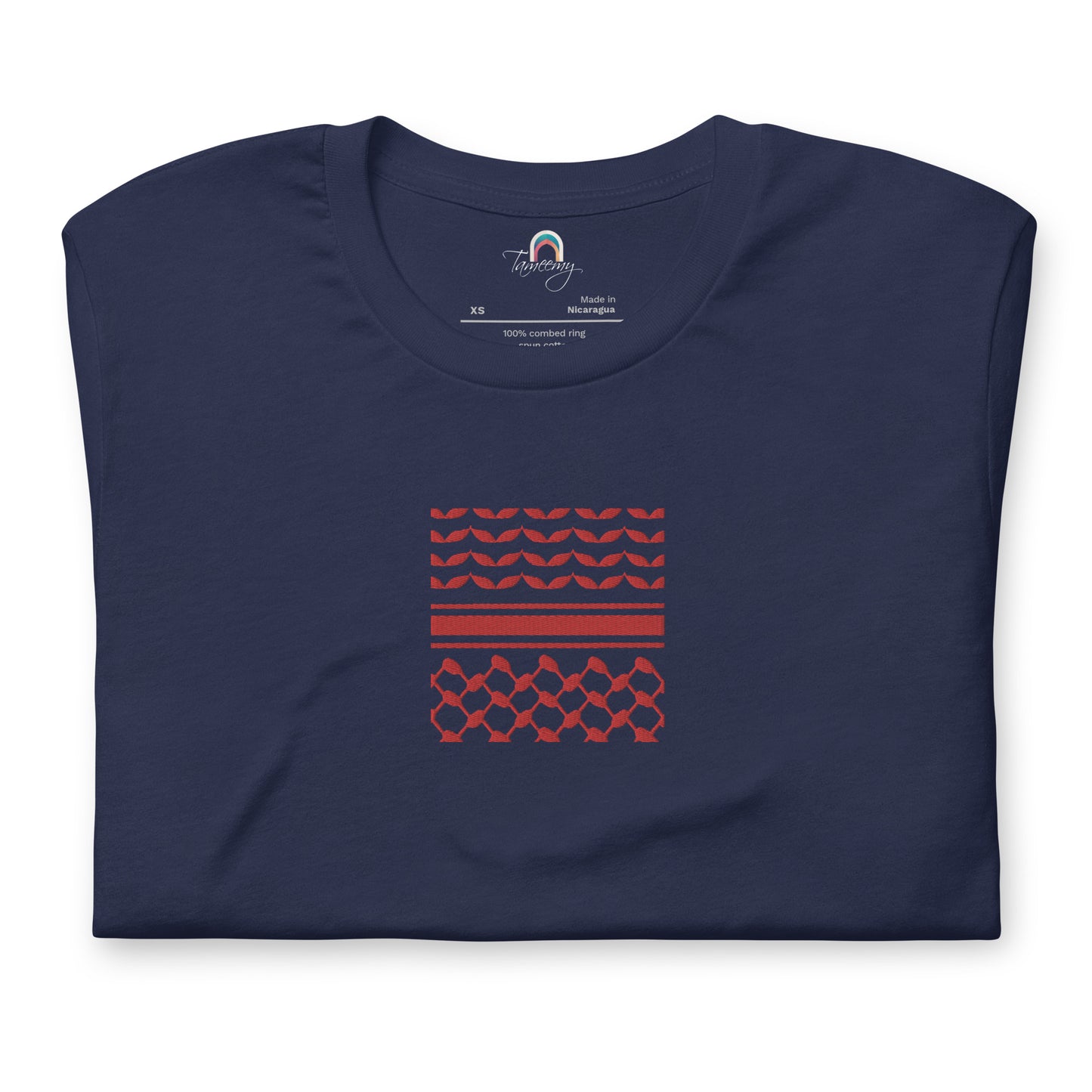 Kufiyah Red | Embroidered T-Shirt