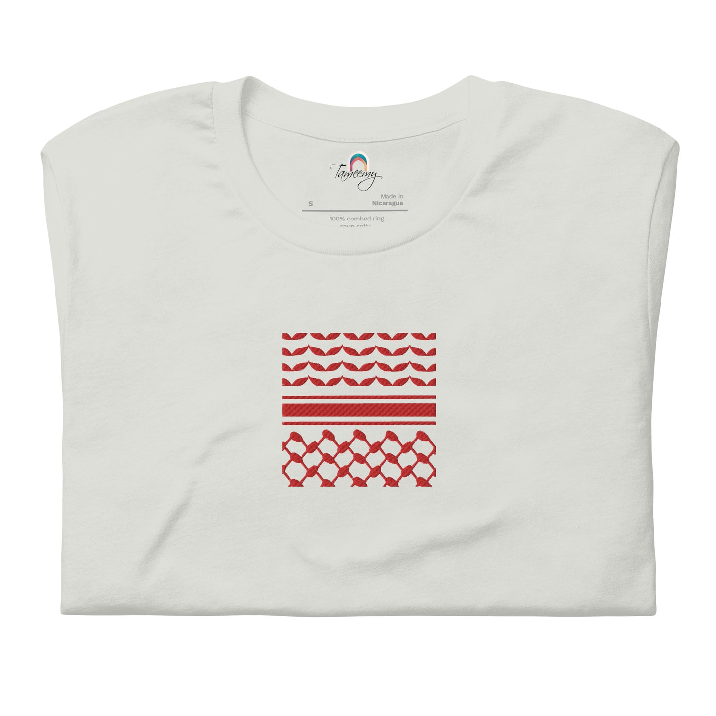 Kufiyah Red | Embroidered T-Shirt