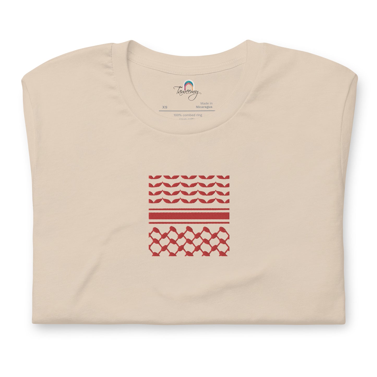 Kufiyah Red | Embroidered T-Shirt