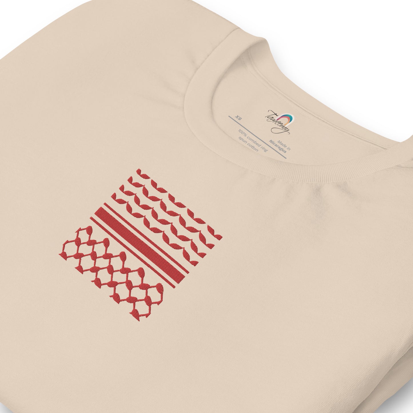 Kufiyah Red | Embroidered T-Shirt