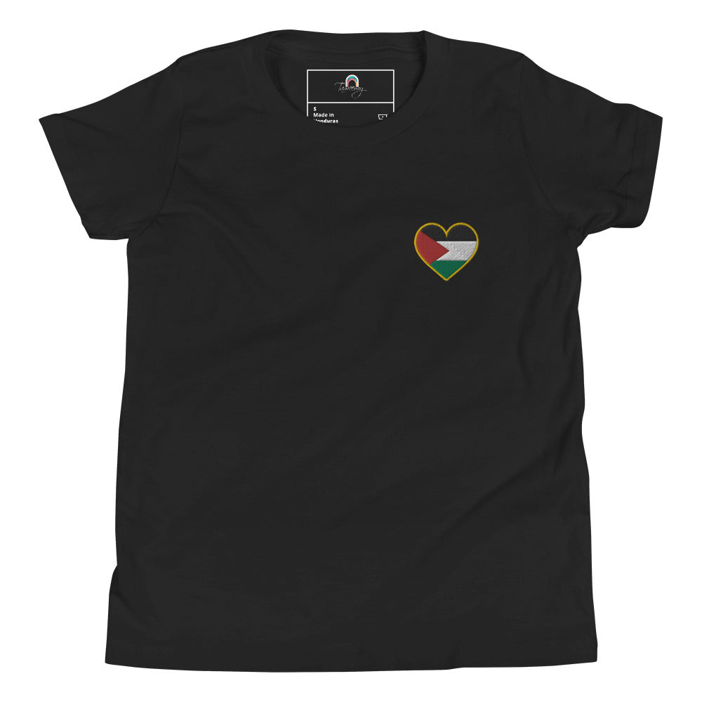 Love Palestine | Embroidered Youth T-Shirt