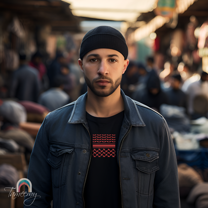 Kufiyah Red | Embroidered T-Shirt