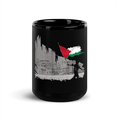 Freedom Knows No Walls | Black Ceramic Mug