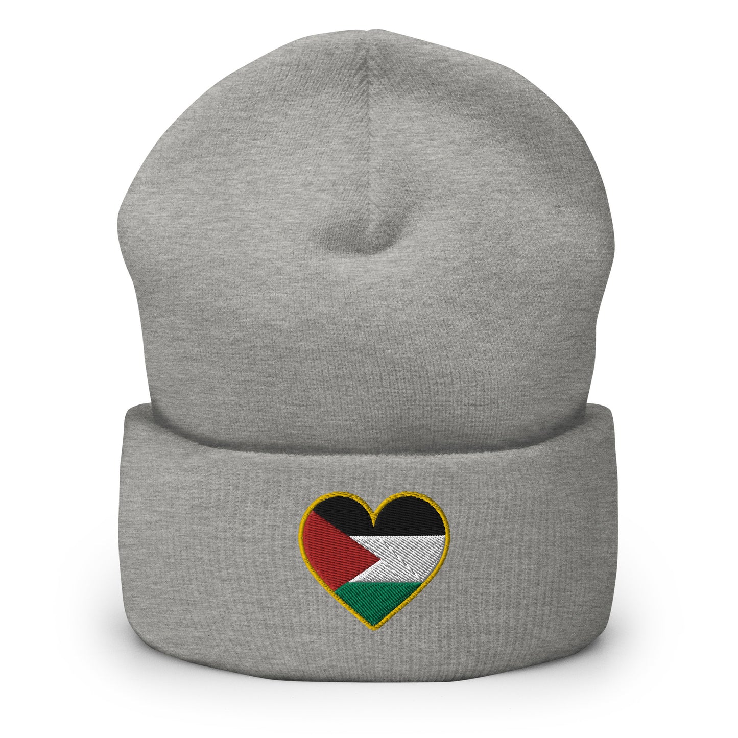 Love Palestine | Cuffed Beanie with Embroidered Emblem