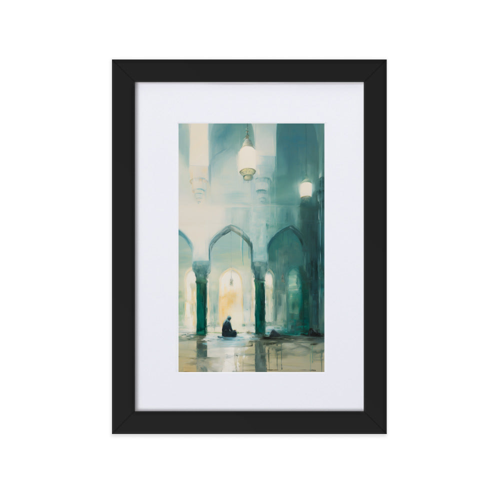 Teal Contemplation 2 | Matte Paper Framed Print