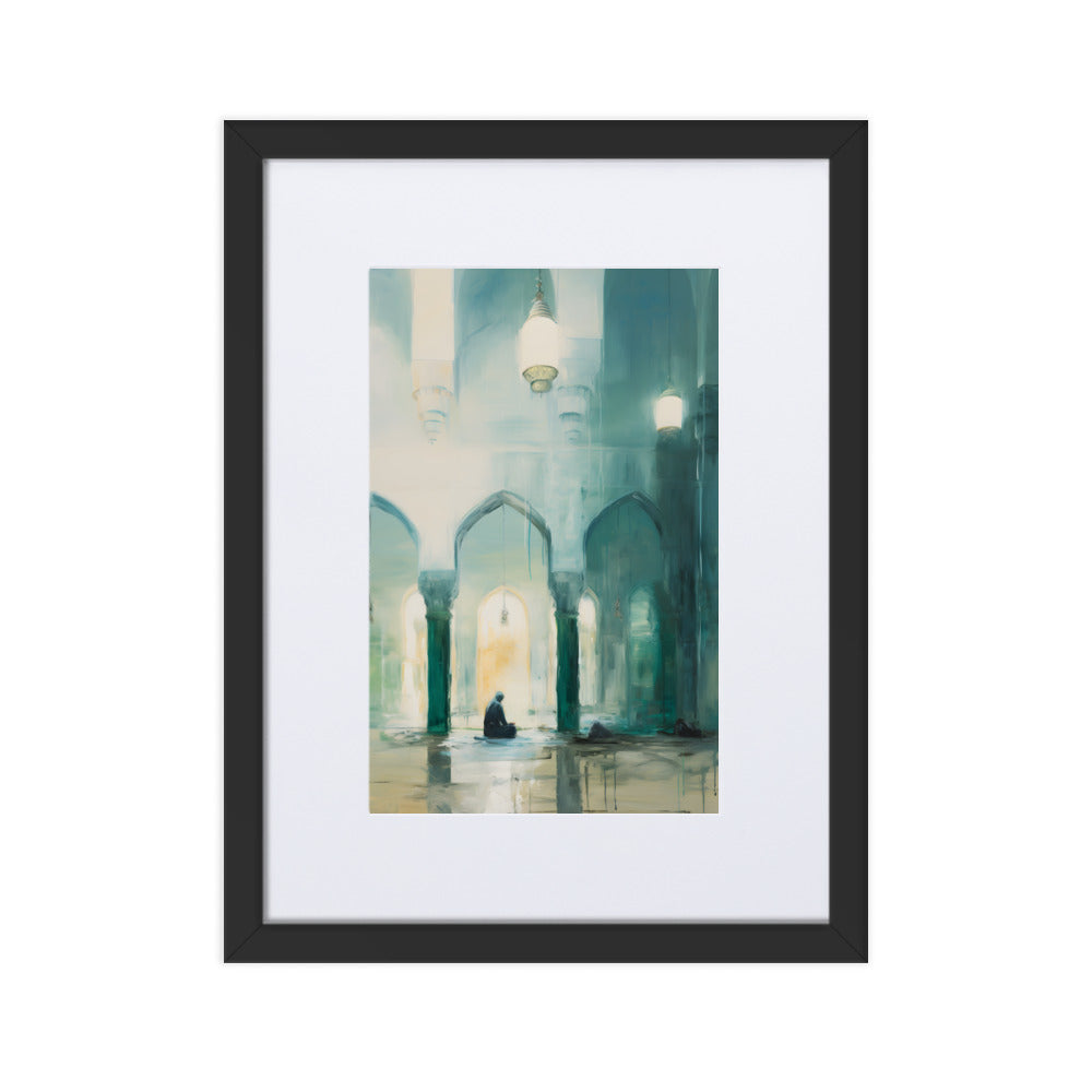 Teal Contemplation 2 | Matte Paper Framed Print