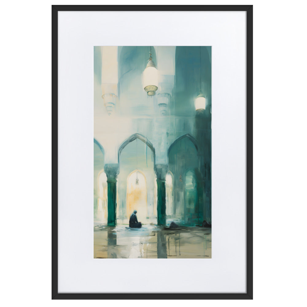 Teal Contemplation 2 | Matte Paper Framed Print