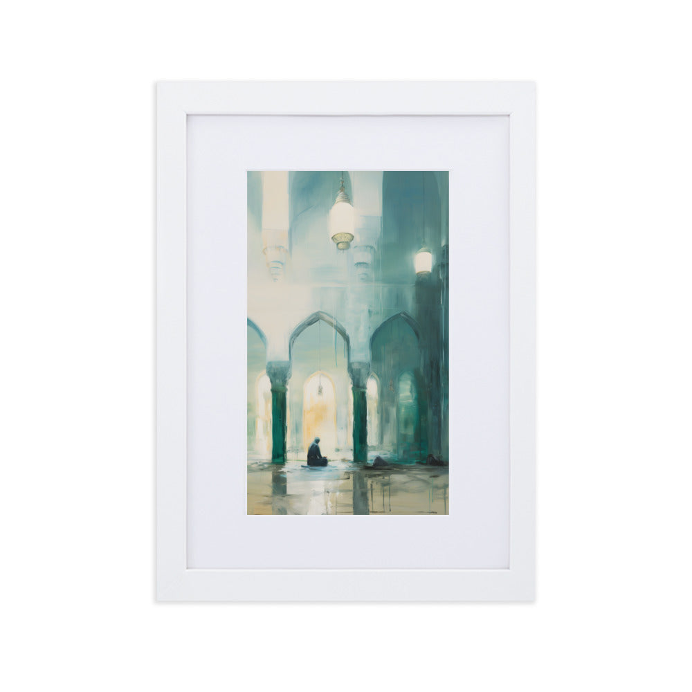 Teal Contemplation 2 | Matte Paper Framed Print