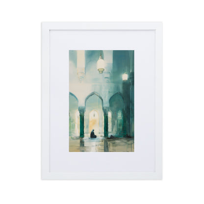 Teal Contemplation 2 | Matte Paper Framed Print