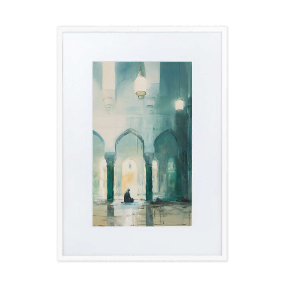 Teal Contemplation 2 | Matte Paper Framed Print