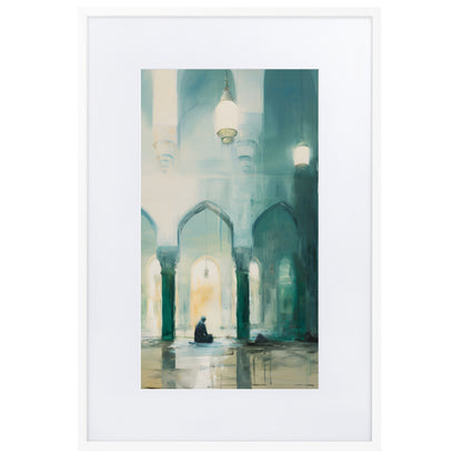 Teal Contemplation 2 | Matte Paper Framed Print