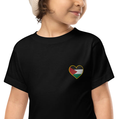 Love Palestine | Embroidered Toddler T-Shirt