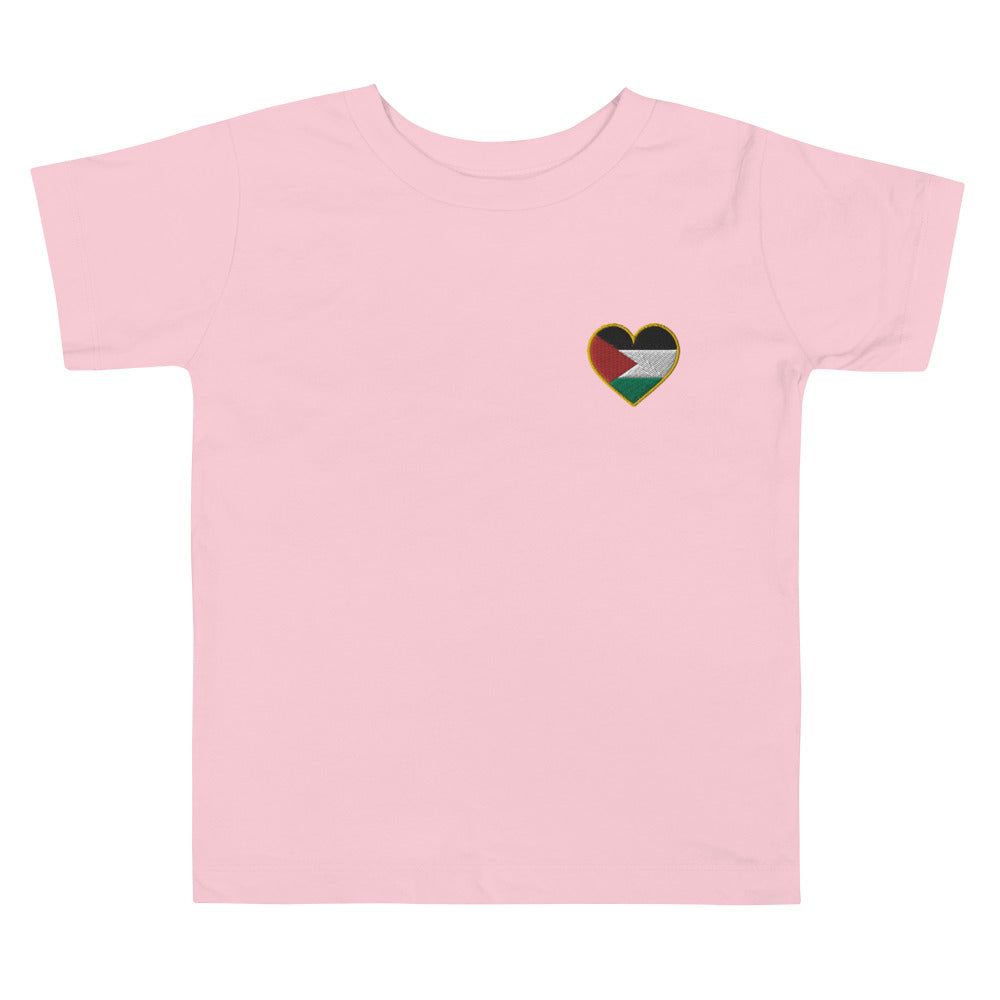 Love Palestine | Embroidered Toddler T-Shirt