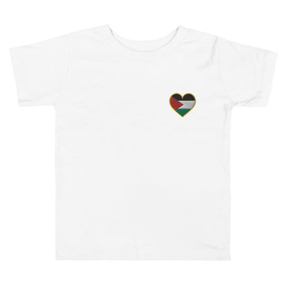 Love Palestine | Embroidered Toddler T-Shirt