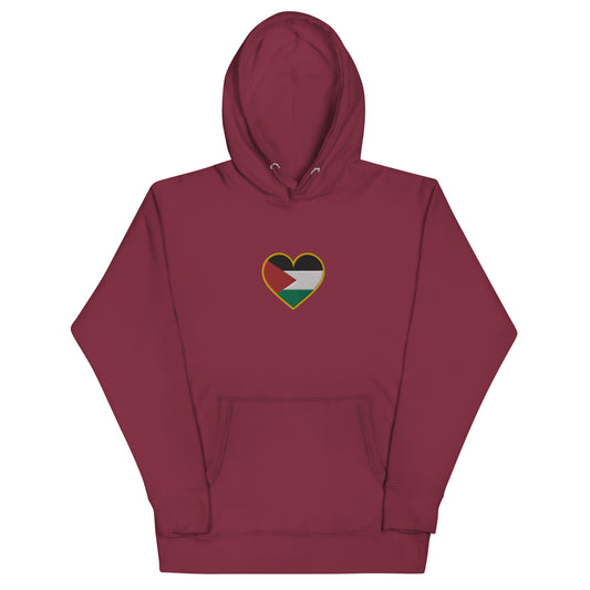 Love Palestine | Premium Embroidered Hoodie