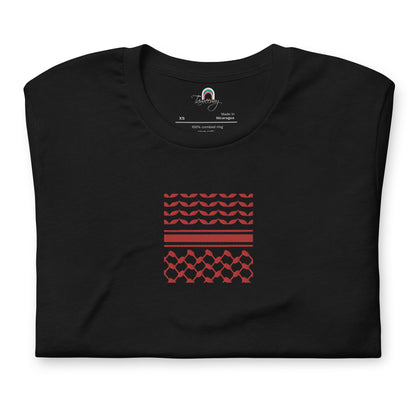 Kufiyah Red | Embroidered T-Shirt