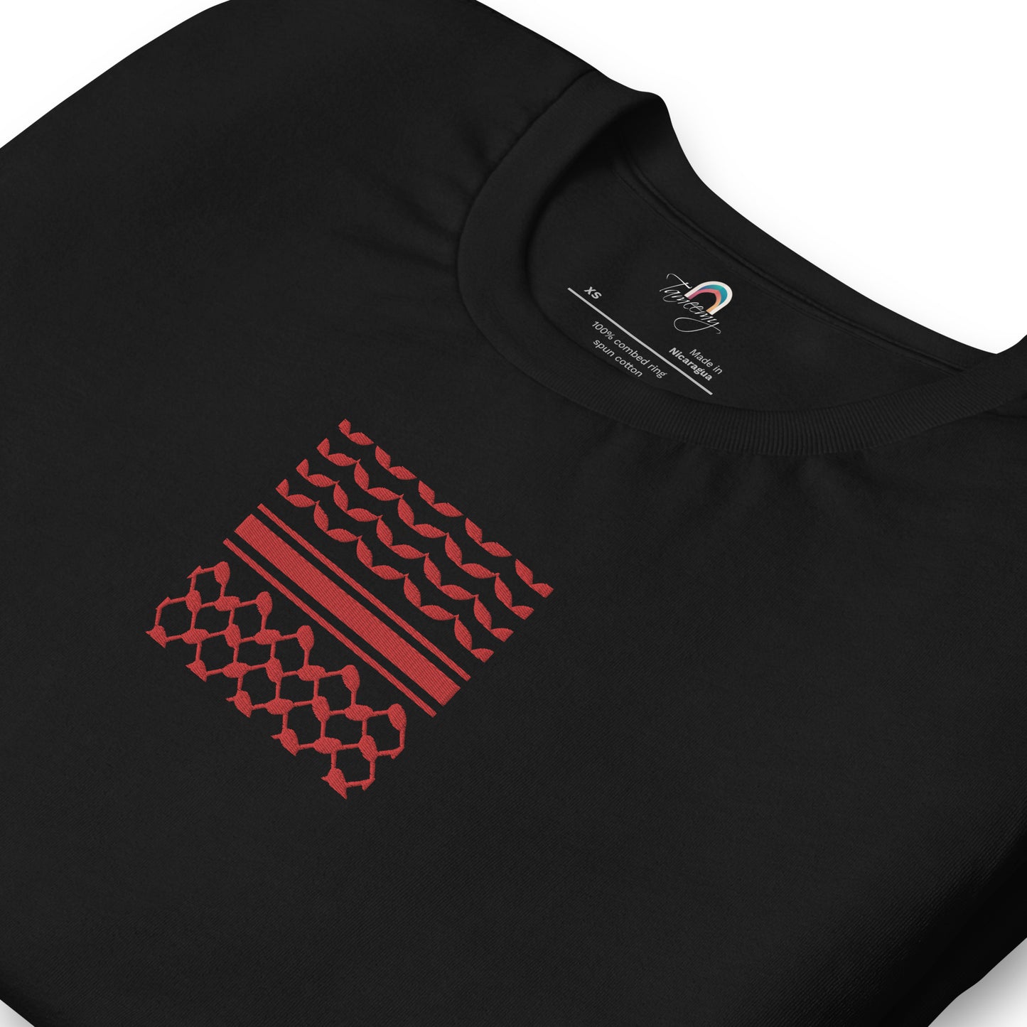 Kufiyah Red | Embroidered T-Shirt