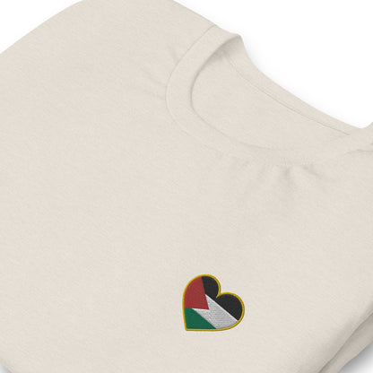 Love Palestine | Premium Embroidered T-Shirt