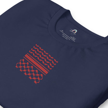 Kufiyah Red | Embroidered T-Shirt